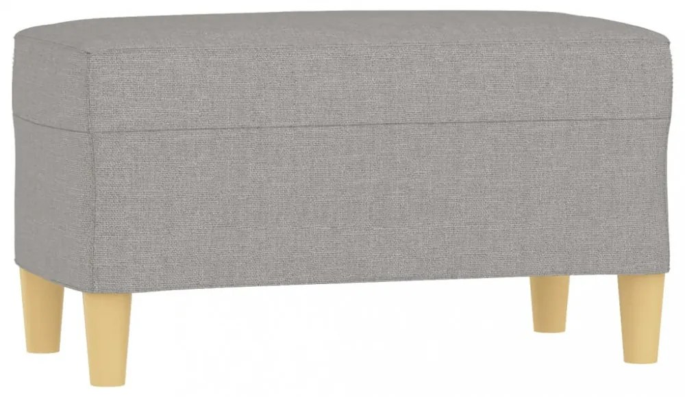 világosszürke szövet pad 70 x 35 x 41 cm