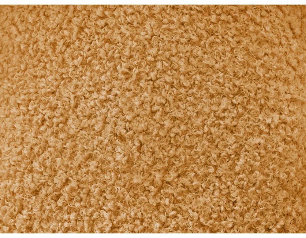 Mustársárga buklé kanapé 232 cm Hippolyte – Bobochic Paris