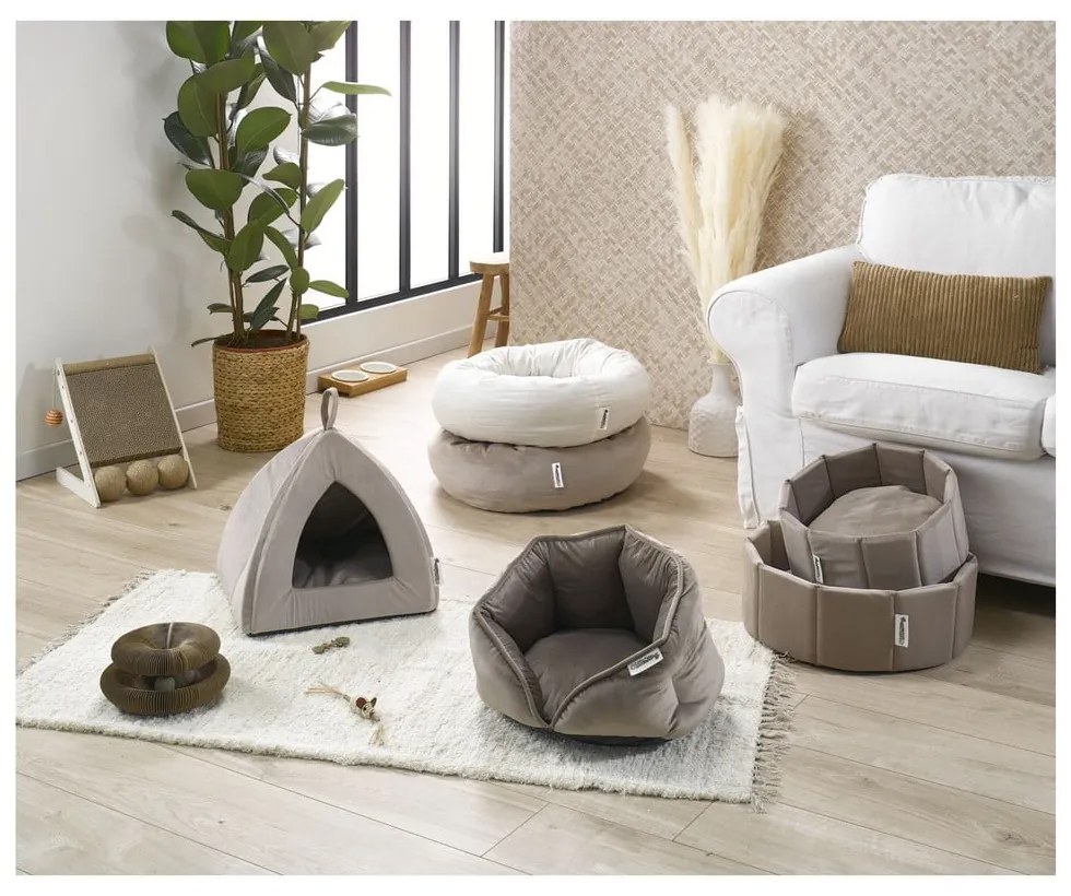 Krémszínű fekhely kutyáknak ø 40 cm – Love Story