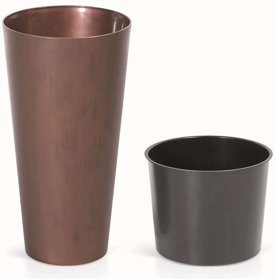 Prosperplast TUBUS SLIM CORTEN kaspó réz 30 cm