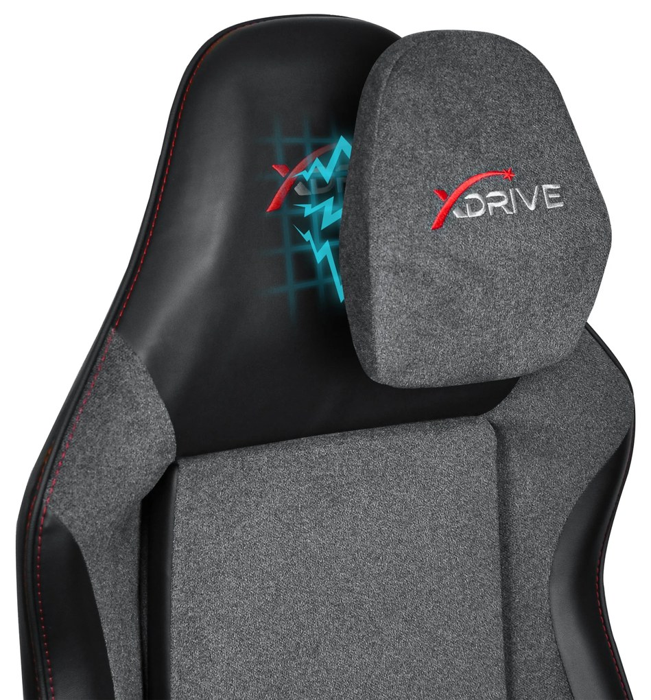 ATAK Innovation gamer szék, mágnesesen állítható nyakpárna, ergonomikus deréktámasz, puha ülés, 3D kartámasz