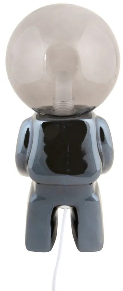 Szürke LED dimmelhető asztali lámpa üveg búrával (magasság 27 cm) Ross – Leitmotiv