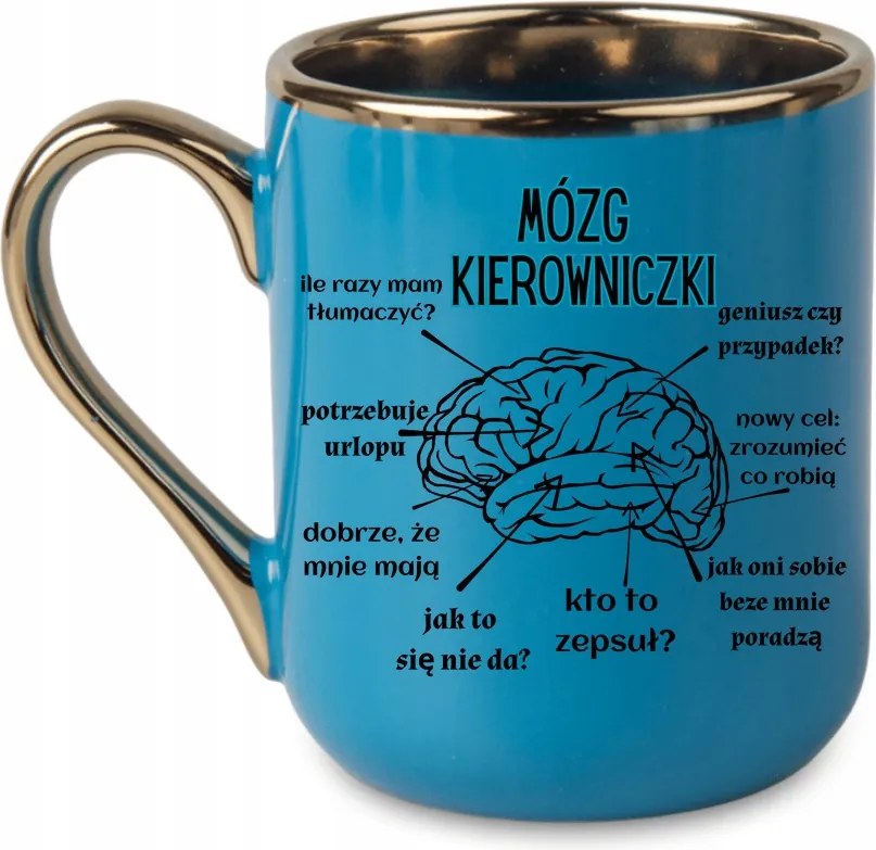 Elegáns bögre "a vezető agya" tökéletes ajándék 330 Kék
