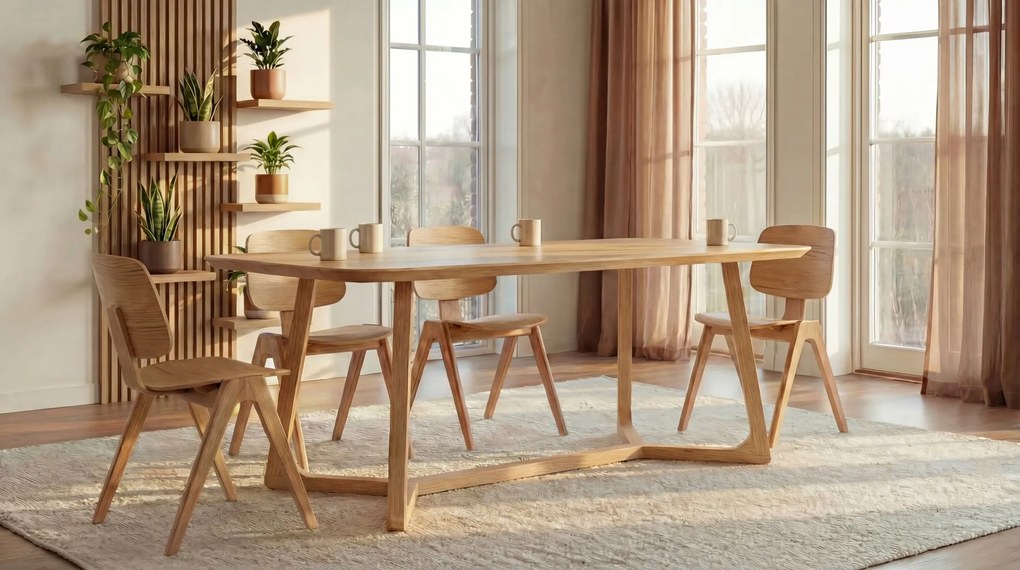 MAZZONI EXPORT AURA Természetes Tölgy - FA SZÉK NAPPALIBA ÉTKEZŐBE KONYHÁBA MODERN NORDIC