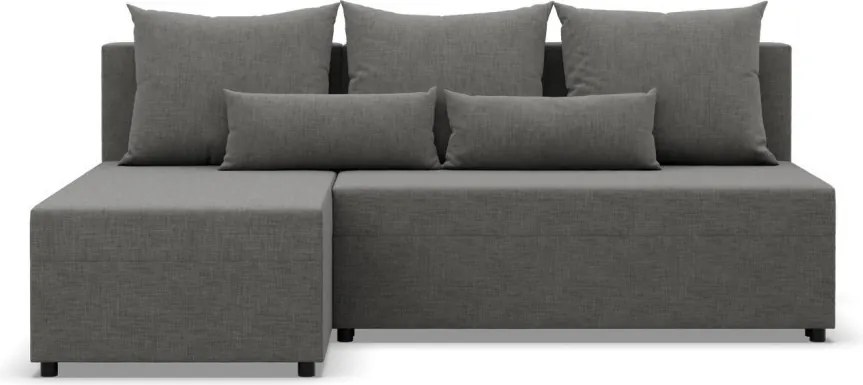 Nobu sarokkanapé, fonott, univerzális oldal, fekete