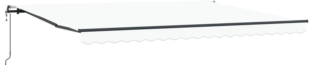 Behúzható napellenző Fehér 450 × 300 cm szövet