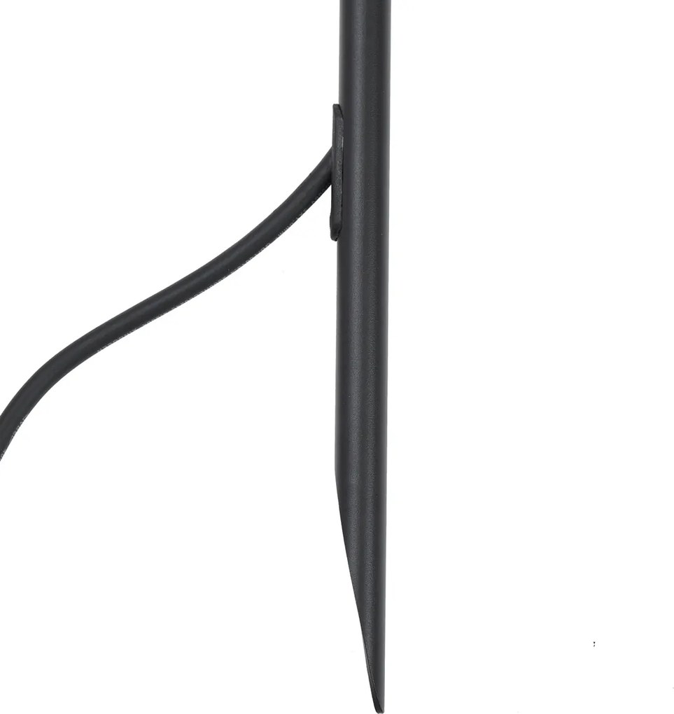Földbe szúrható spotlámpa fekete 80 cm állítható LED-del IP65 kábellel és dugóval - Carl