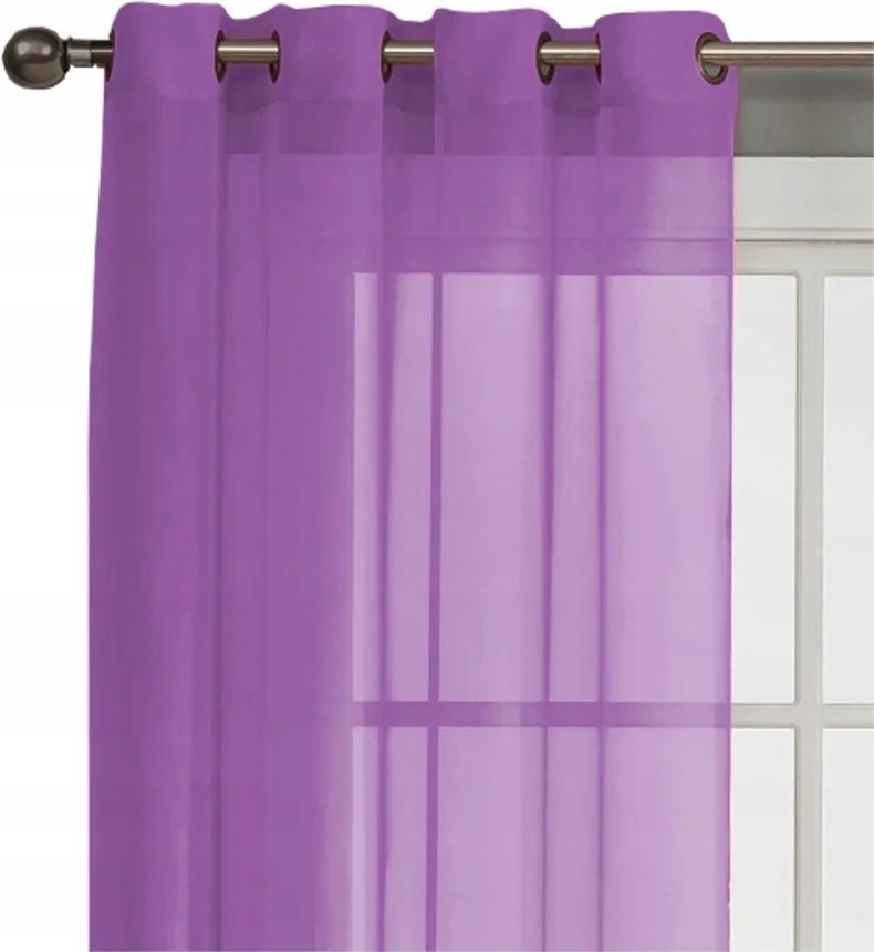 Függöny Fátyol átvezető függöny 145x250 lila