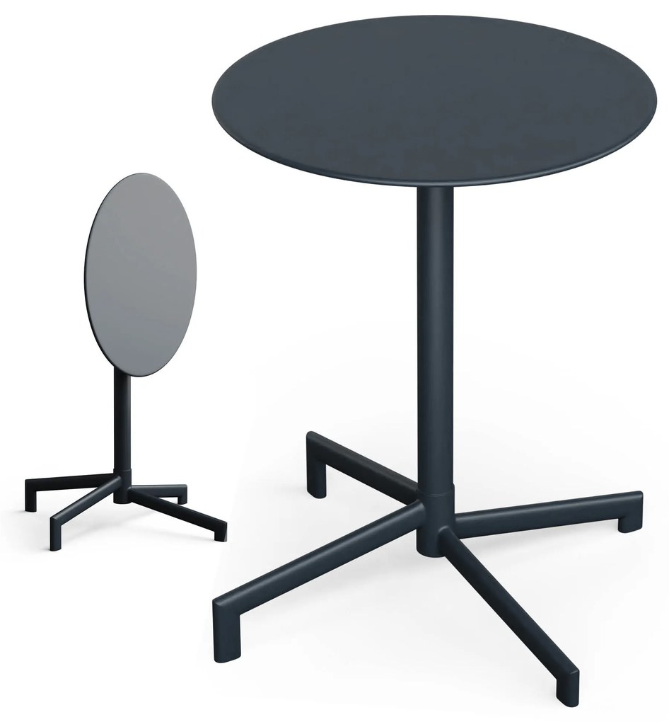 Blumfeldt UrbanEdge bisztró asztal, bárasztal, 60 cm, összecsukható, porfestett, időjárásálló