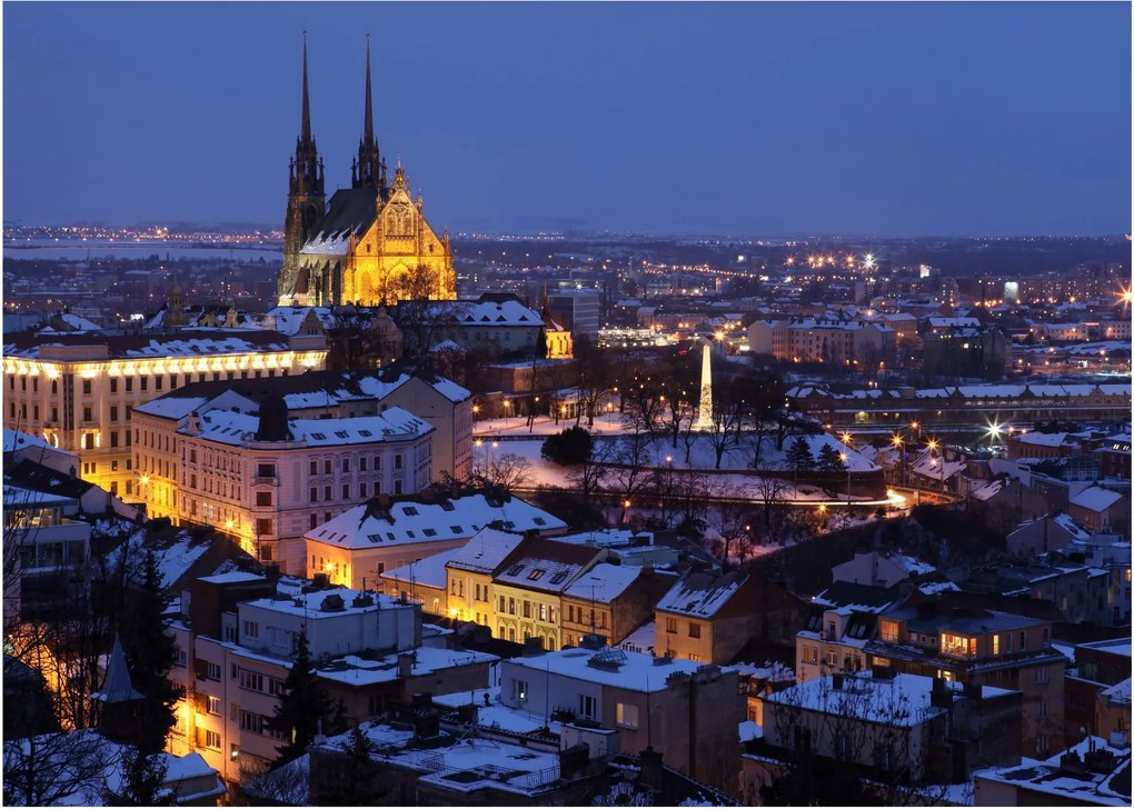 Kép - Cathedral of St. Péter és Pál, Brno, Csehország (üvegen) (70x50 cm)