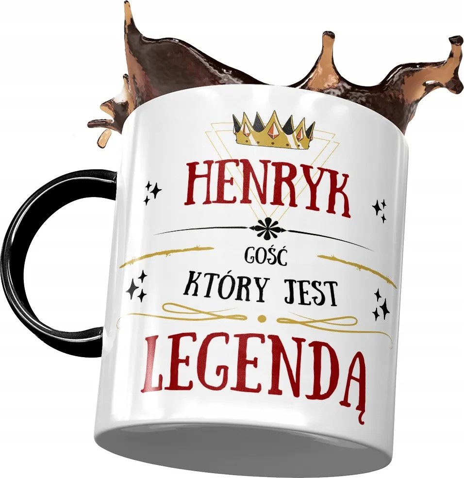 Fekete Bögre Henrik Férj Kolléga Ajándék Nyomtatott Fotóval