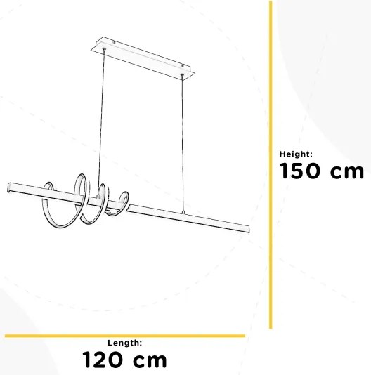 ONLI - LED Csillár zsinóron SWING LED/30W/230V 4000K fekete