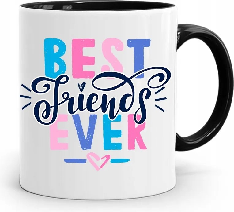 Fekete Bögre Barátnak Best Friends Ever fényképes nyomtatással
