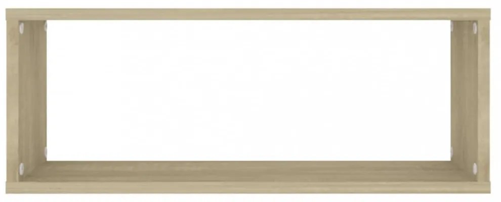 6 db sonoma tölgy szerelt fa négyszögű fali polc 60x15x23cm