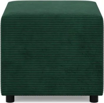 Zeus puff, kordbársony, 50x50, zöld