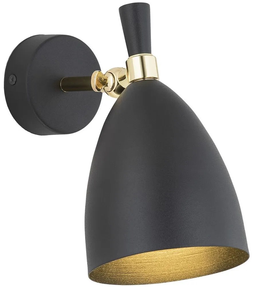 Argon 4701 - Fali lámpa CHARLOTTE 1xE27/15W/230V fekete/arany