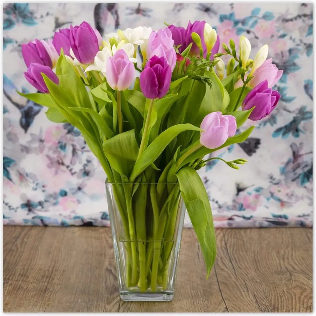 Poszterek 100x100 Tulipán csokor Virágok