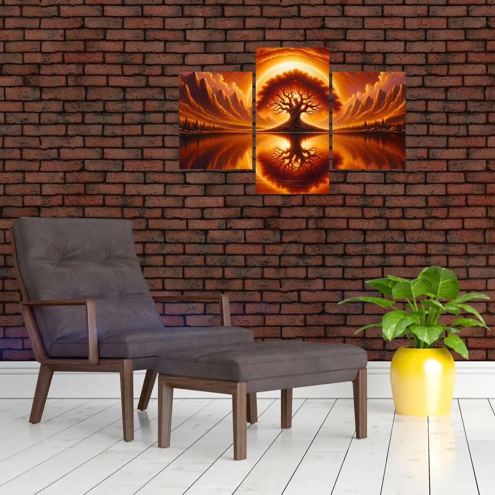 Kép – Fa a véres napban (90x60 cm)