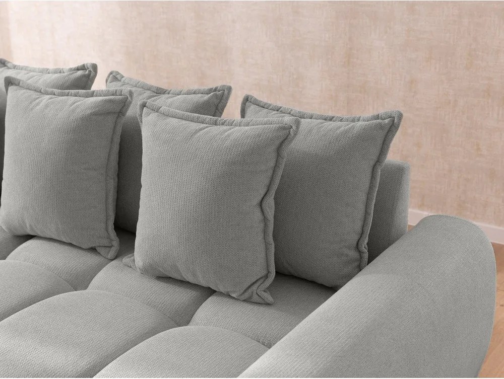 Világosszürke sarokkanapé (jobb oldali-heverő résszel) Albane – Ropez