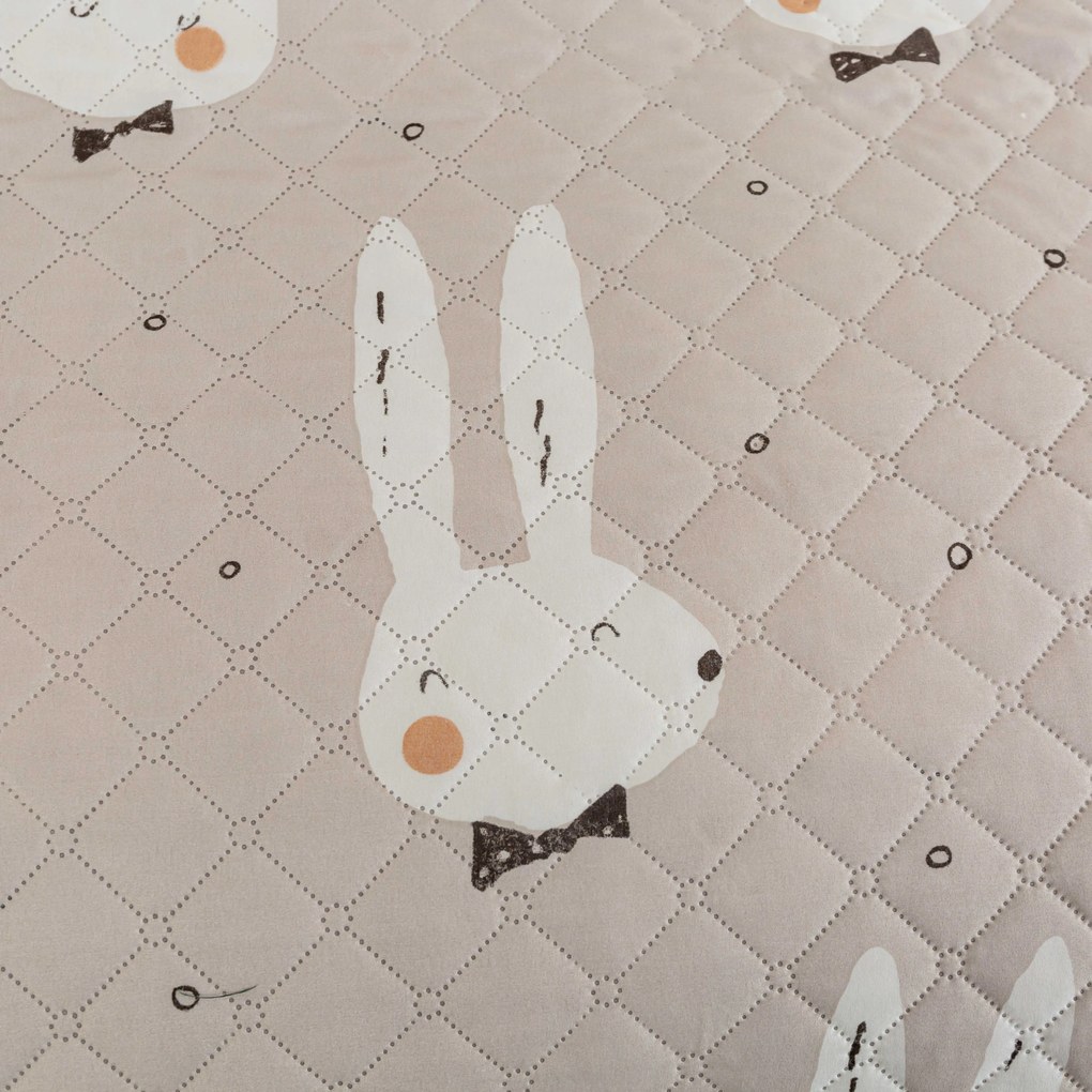 Ágytakaró mintával WHITE RABBIT, bézs Méret: 170 x 210 cm