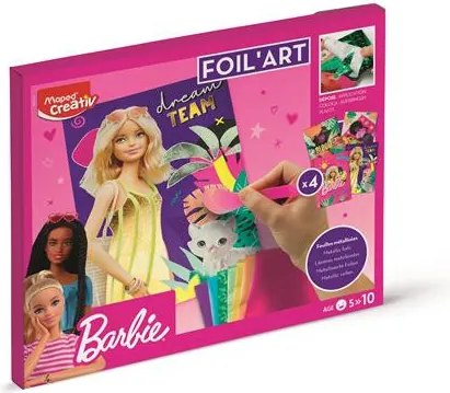 Fóliás képkészítő készlet, MAPED CREATIV Barbie Foil'Art (IMAC907074)