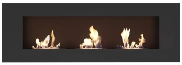 DELTA3/TUV beépíthető BIO kandalló 40x120 cm, 3x1,1 kW fekete