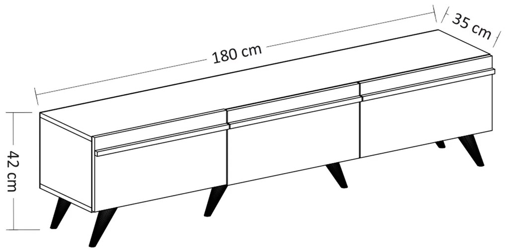 TV asztal/szekrény Valika (fehér). 1067113