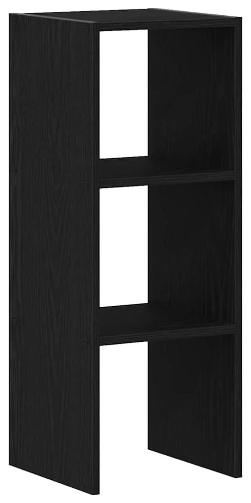fekete tölgy szerelt fa könyvespolc halmozható 30 x 30 x 80 cm