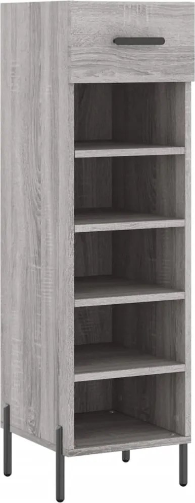 vidaXL szürke sonoma színű szerelt fa cipősszekrény 30 x 35 x 105 cm