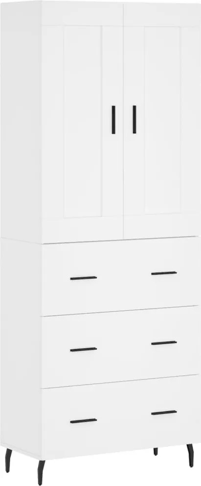 vidaXL fehér szerelt fa magasszekrény 69,5 x 34 x 180 cm