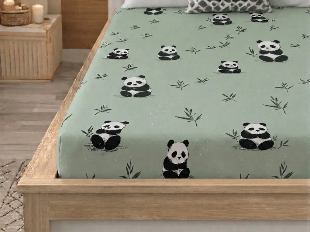 Mikroszálas lepedő PANDA RELAX mentás 90x200 cm