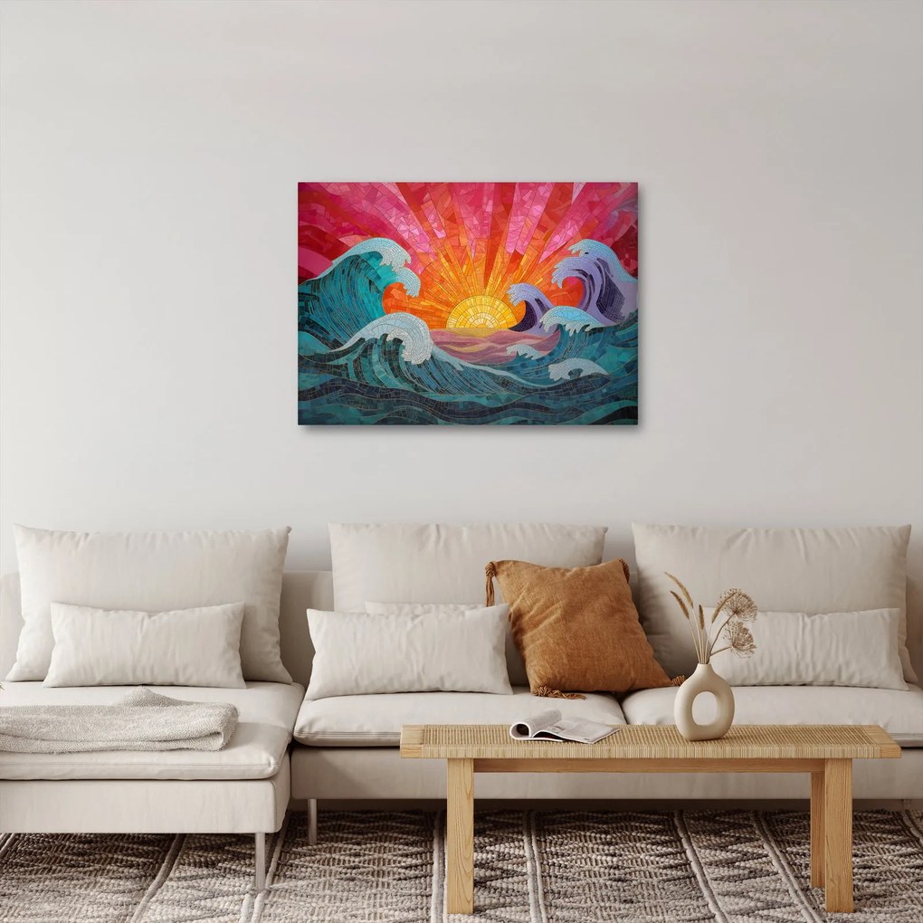 Kép - Hullámmozaik (70x50 cm)