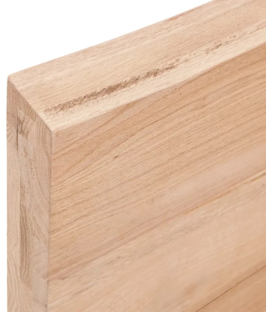 világosbarna kezelt tömör fa fürdőszobai pult 80x40x(2-6) cm