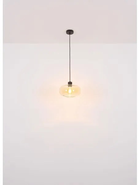 Globo 15566HA - Csillár zsinóron GIUSEPPE 1xE27/40W/230V átm. 28 cm átlátszó