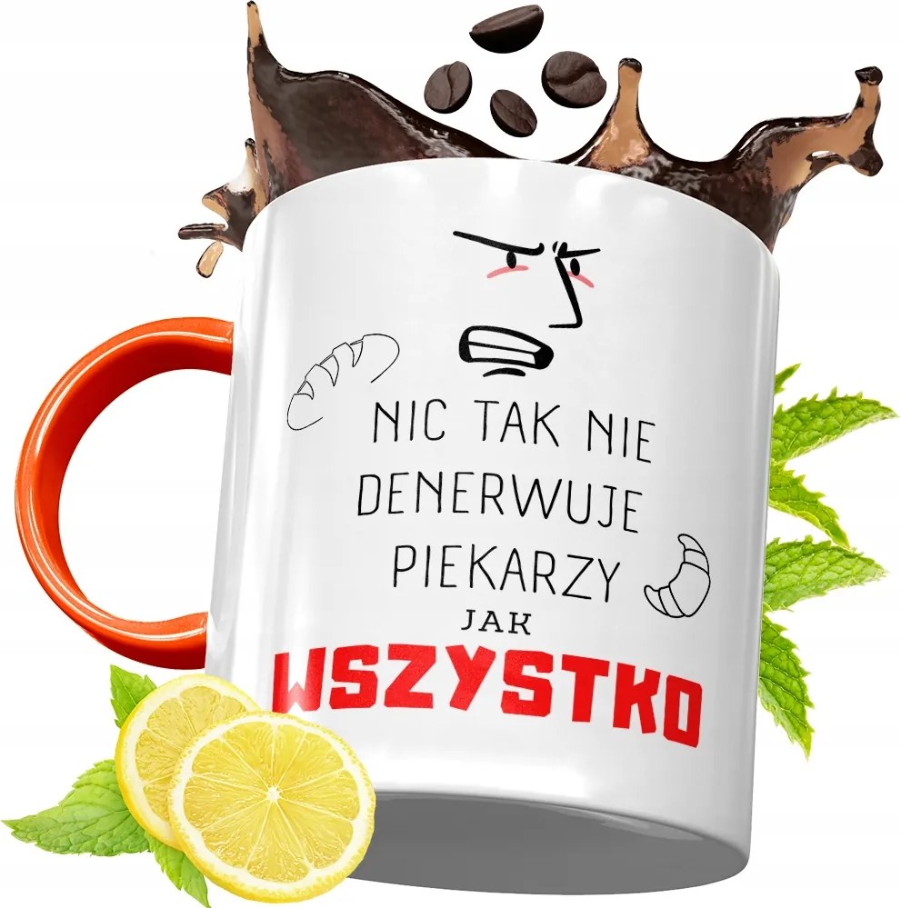 Narancssárga Bögre Péknek Ajándék fényképes nyomtatással