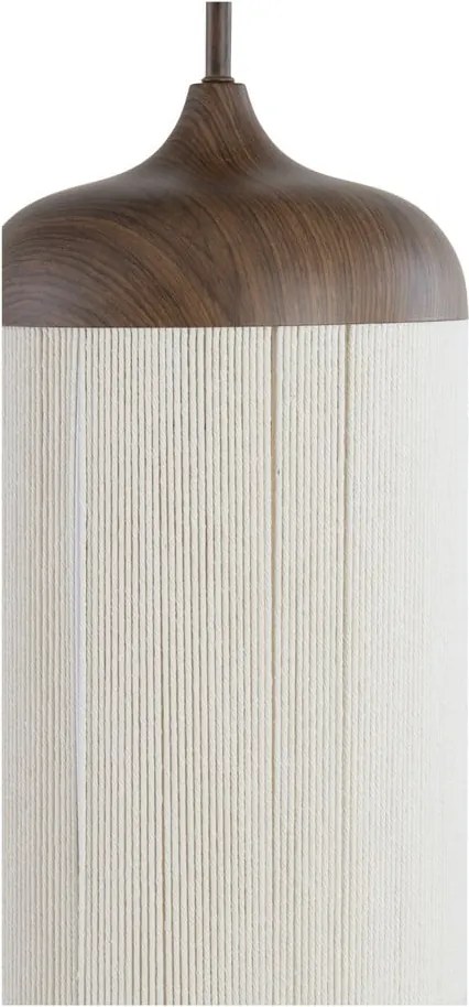 Sötétbarna függőlámpa textil búrával ø 16 cm Dania – Light &amp; Living