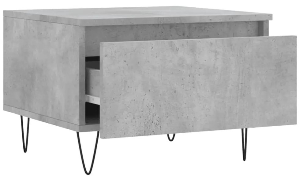 2 db betonszürke szerelt fa dohányzóasztal 50 x 46 x 35 cm