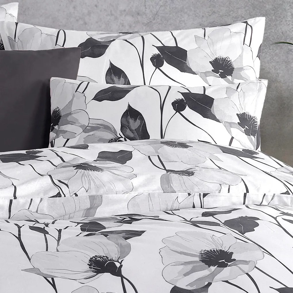 4Home Monochrome Bloom pamut renforcé ágyneműhuzat, 140 x 200 cm, 70 x 90 cm
