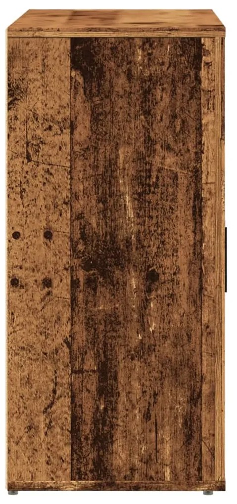 öreg fa árnyalatú szerelt fa tálalószekrény 80 x 33 x 70 cm