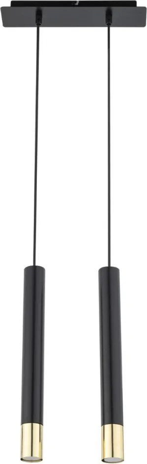 SIGMA LIGHTING 33394 SOPEL Többágú Függesztett Lámpa Fekete, Arany GU11 IP20