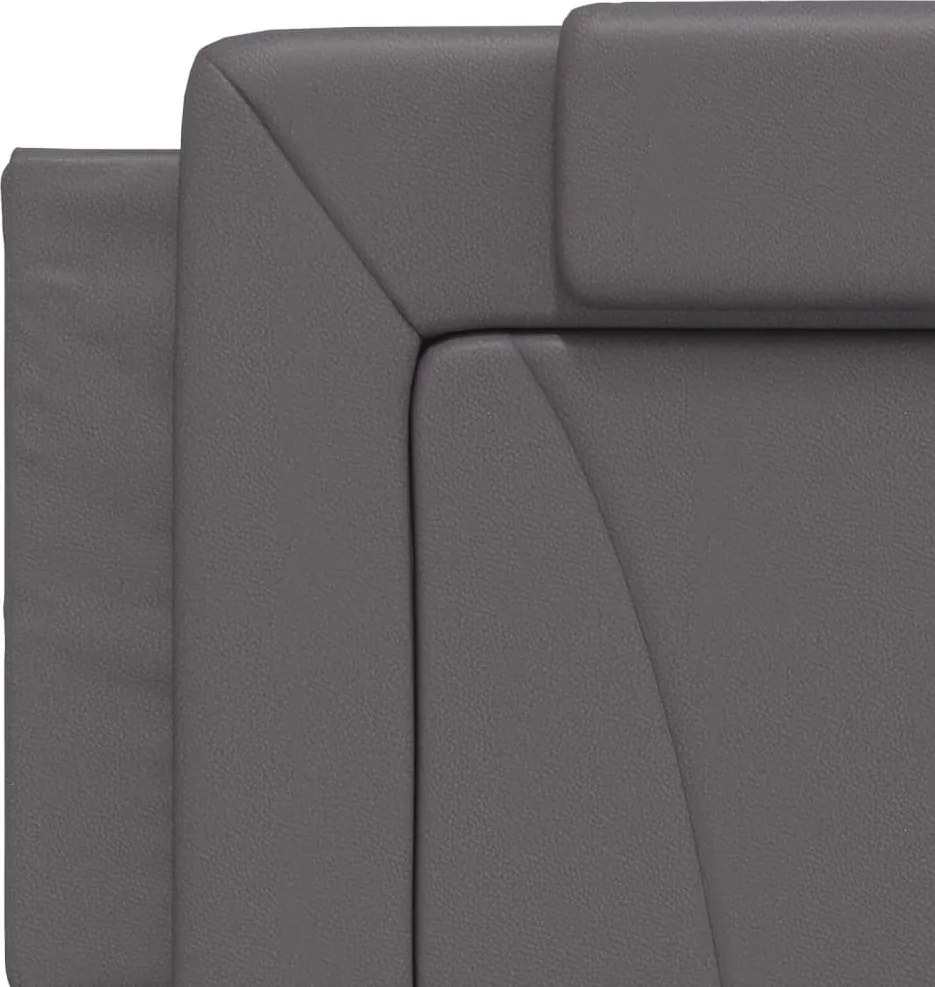 szürke műbőr fejtámla párna Viana 160 cm