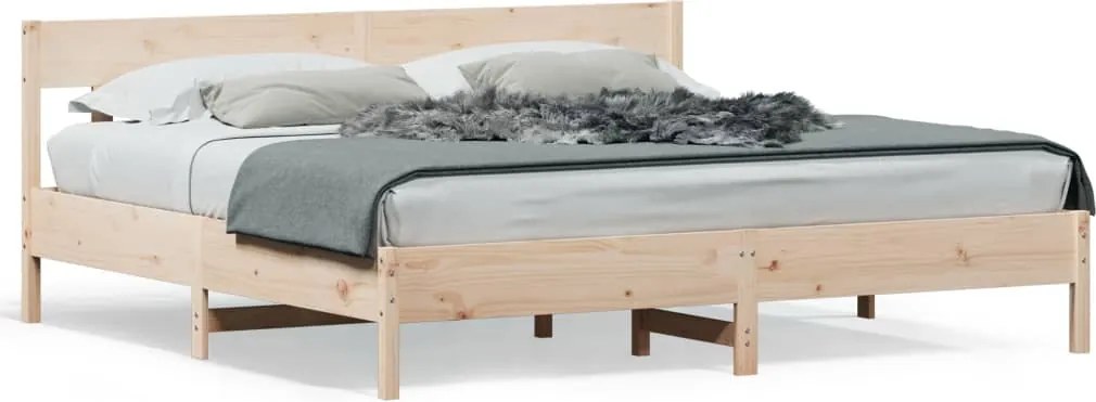 vidaXL tömör fenyőfa ágy matrac nélkül 200 x 200 cm