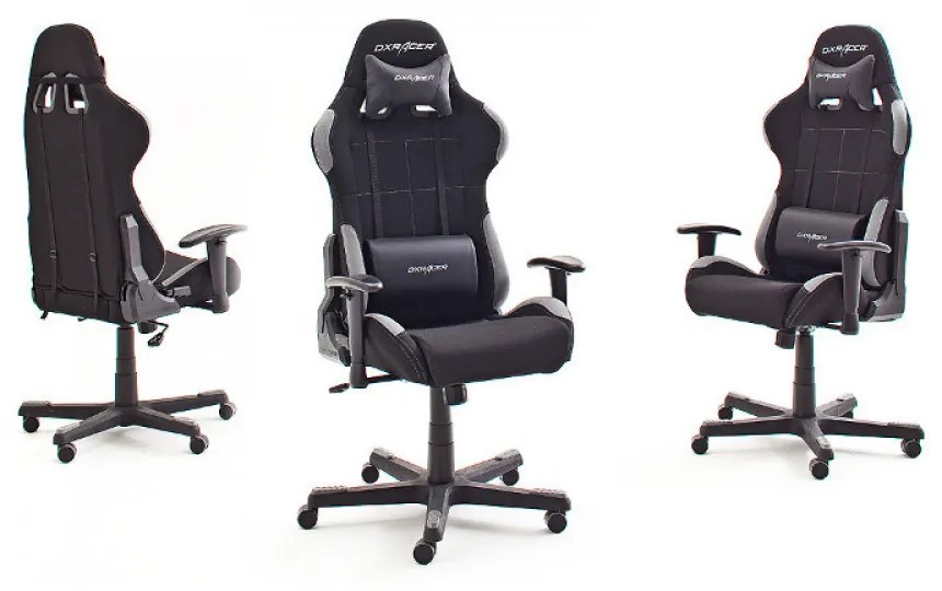 Racer 5 vezetői forgószék szürke - fekete színben Multiblokk mechanizmussal