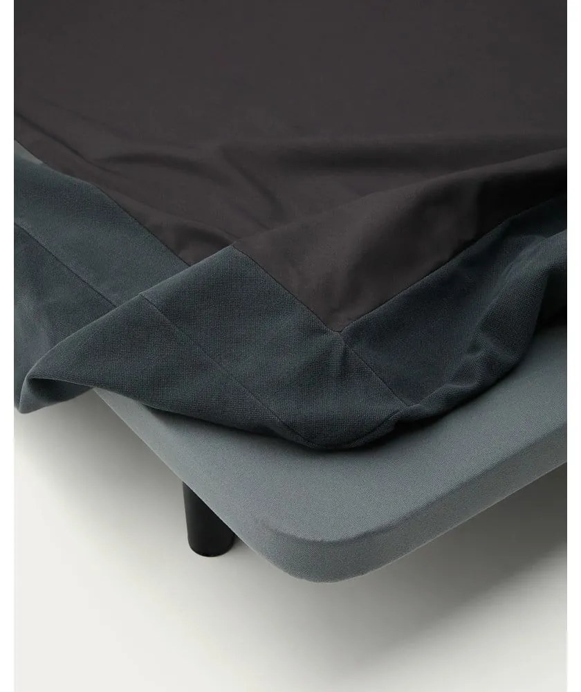 Antracitszürke kárpitozott egyszemélyes ágy 90x200 cm Jaira – Kave Home