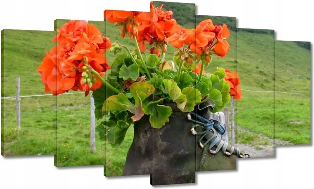 Vászonkép 140x80 Virág a cipőben