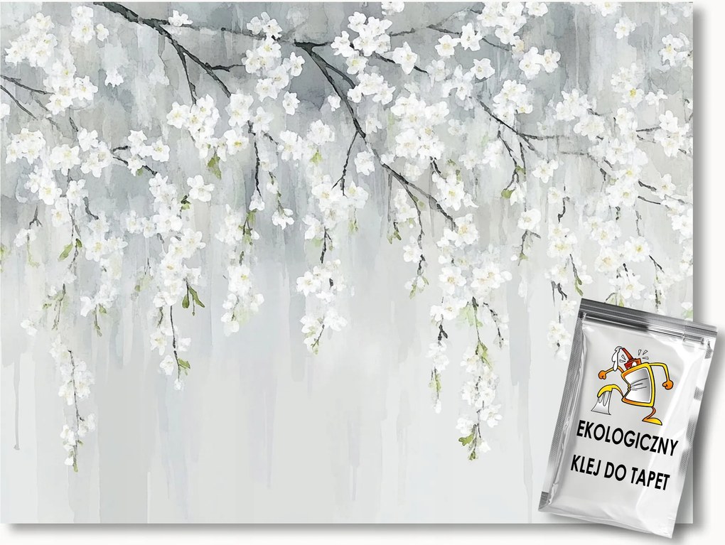 Fotótapéta Flizelina Tavasz Cseresznyefa Virágok Sakura 200x140 ragasztó