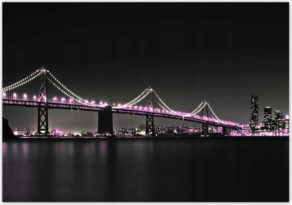 Poszterek 100x70 Híd Lila fények