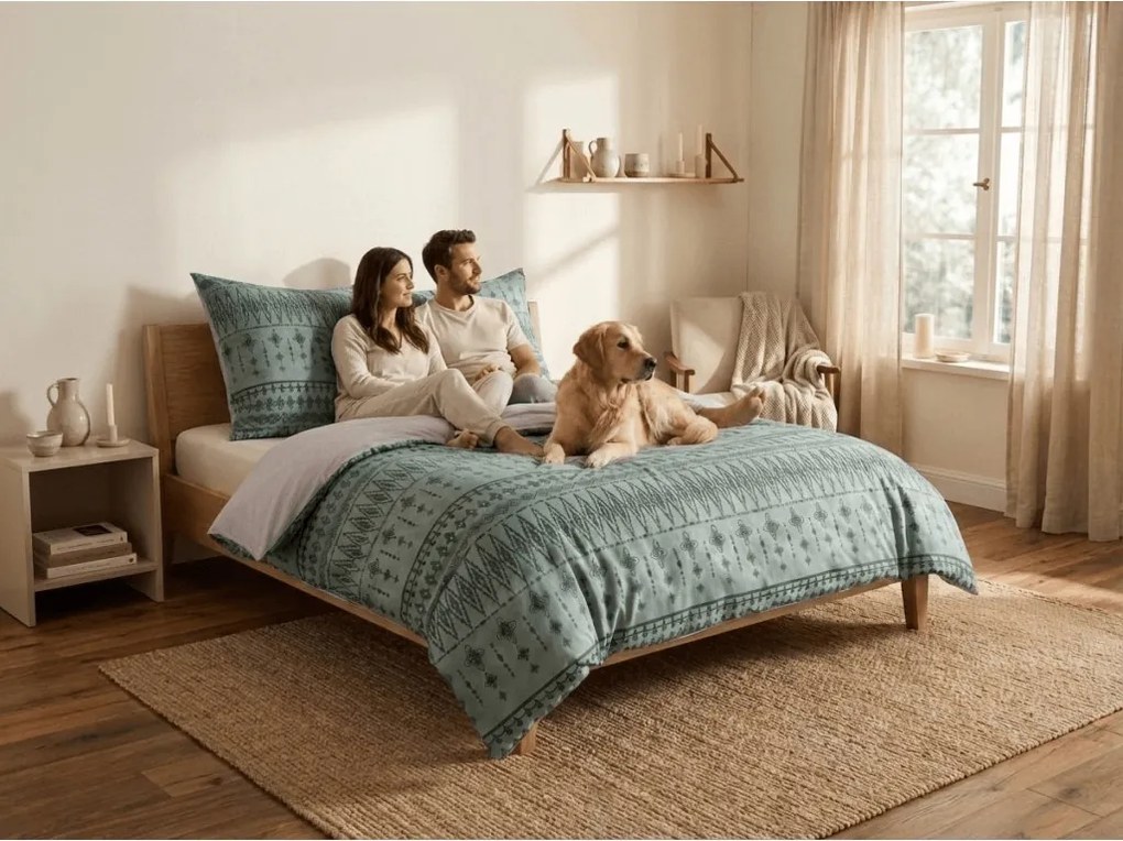 Mikroflanel ágyneműhuzat ELVADO mentás Ágyneműhuzat mérete: 70 x 90 cm | 140 x 200 cm