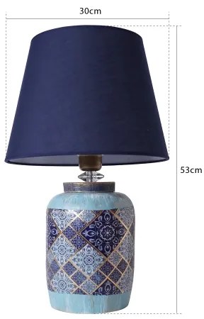 Asztali lámpa RAMZES 1xE27/40W/230V kék
