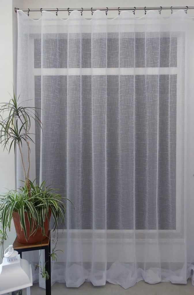 Mg Függöny jacquard 35188 Fehér 250x300cm M szalaggal
